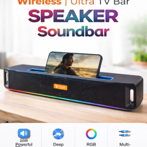 Wireless Soundbar Speaker with Deep Bass & RGB Lights