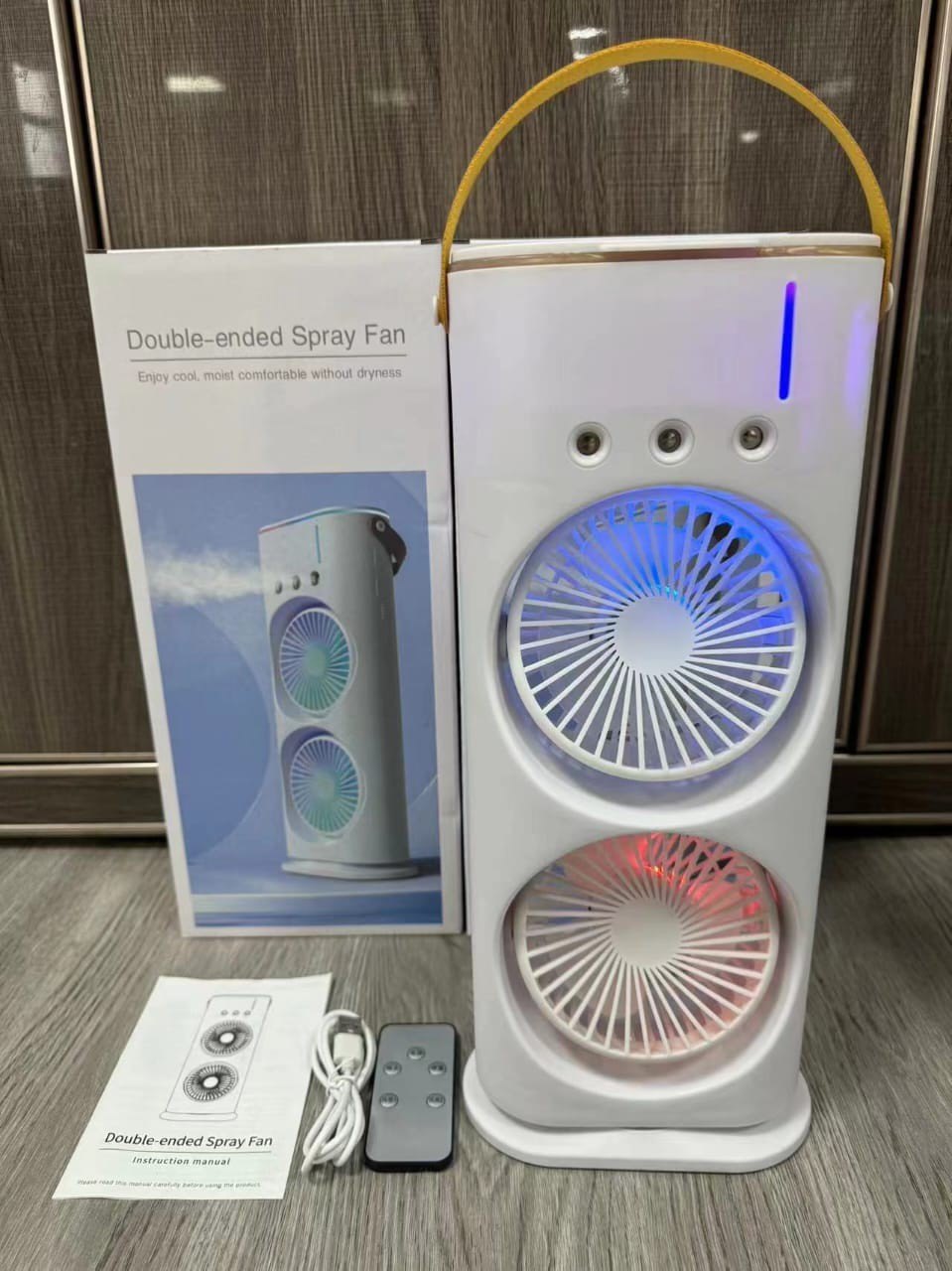 Mini Air Cooler Fan with Water Spray & Ice | Dual Fan Portable Cooler - Image 6