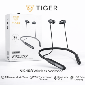 TIGER NK-108 Wireless Neckband | 35H Battery | Bluetooth 5.3
